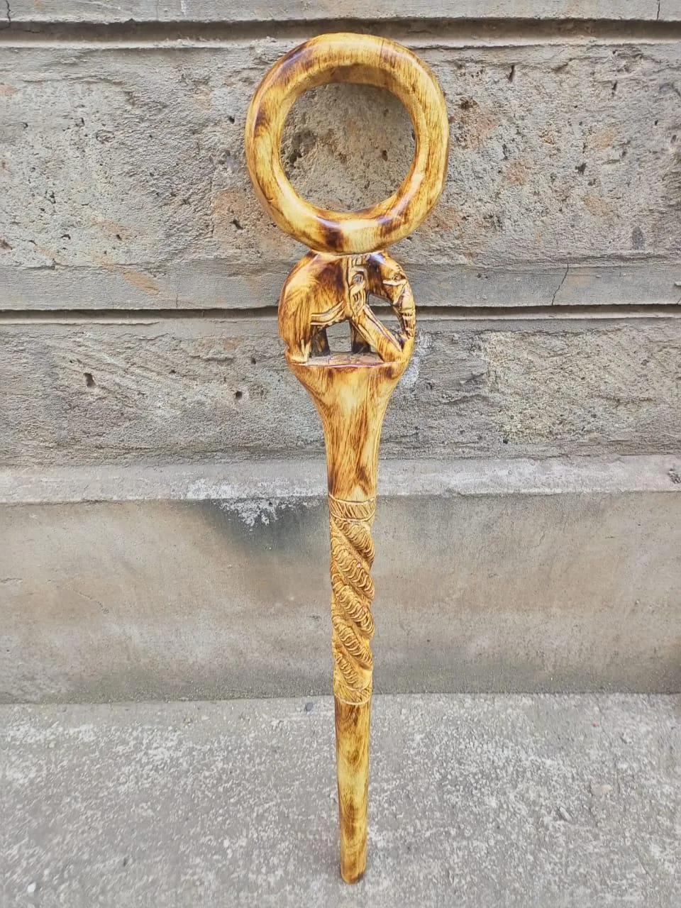 Handcrafted Wooden Walking Stick/Authentic Tribal Hiking Staff/Wooden Walking Cane/Unique Walking Cane Gift