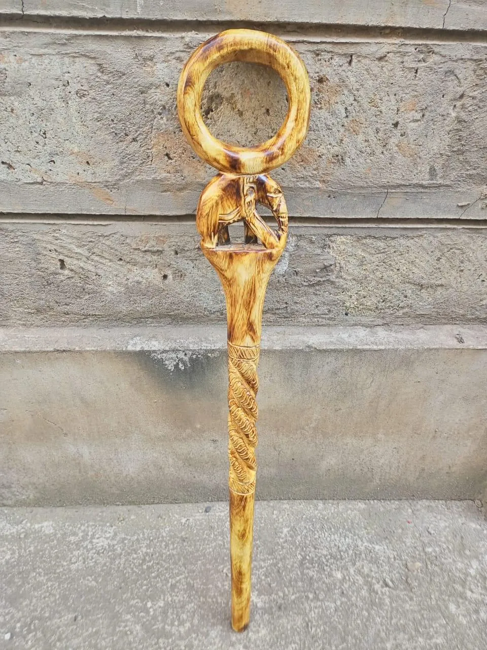 Handcrafted Wooden Walking Stick/Authentic Tribal Hiking Staff/Wooden Walking Cane/Unique Walking Cane Gift