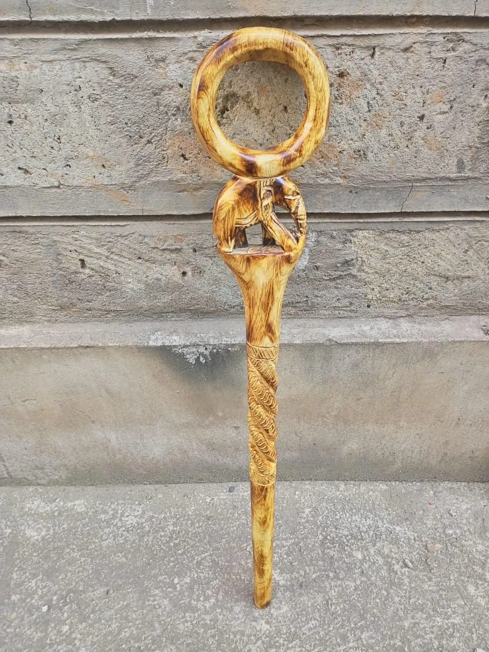 Handcrafted Wooden Walking Stick/Authentic Tribal Hiking Staff/Wooden Walking Cane/Unique Walking Cane Gift
