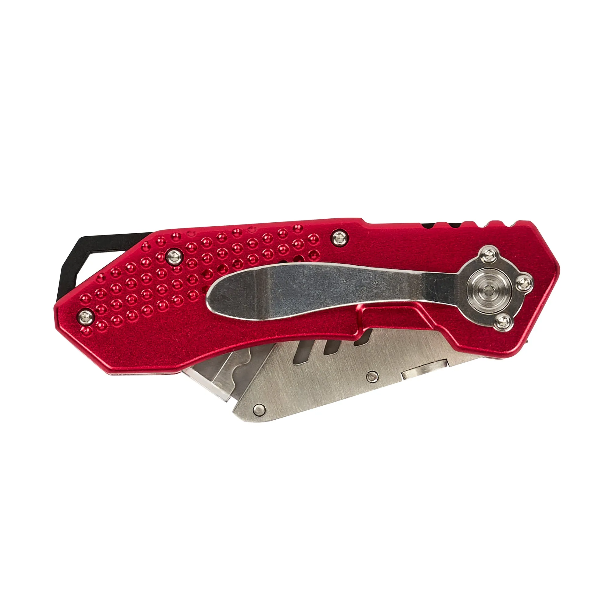 Handy Tek Red Folding Utility Knife - Quick Change, Lock Back, Heavy Duty - 6 3/4" - 1 count box