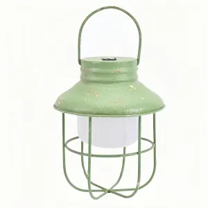 Hanging Garden Iron Lamp Antique Teal Courtyards Decorative Lights Metal Home Light Gardening Iron Lamps for Garden Yard Patio Pathway Decorative
