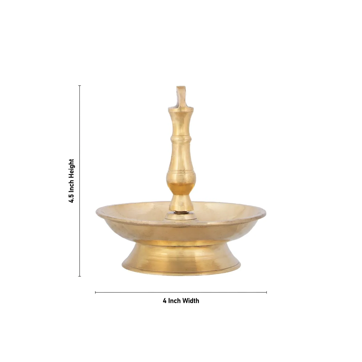 Hanging Lamp With Chain - 4.5 x 4 Inches | Latkhan Vilakku/ Brass Deep for Pooja/ 480 Gms Approx