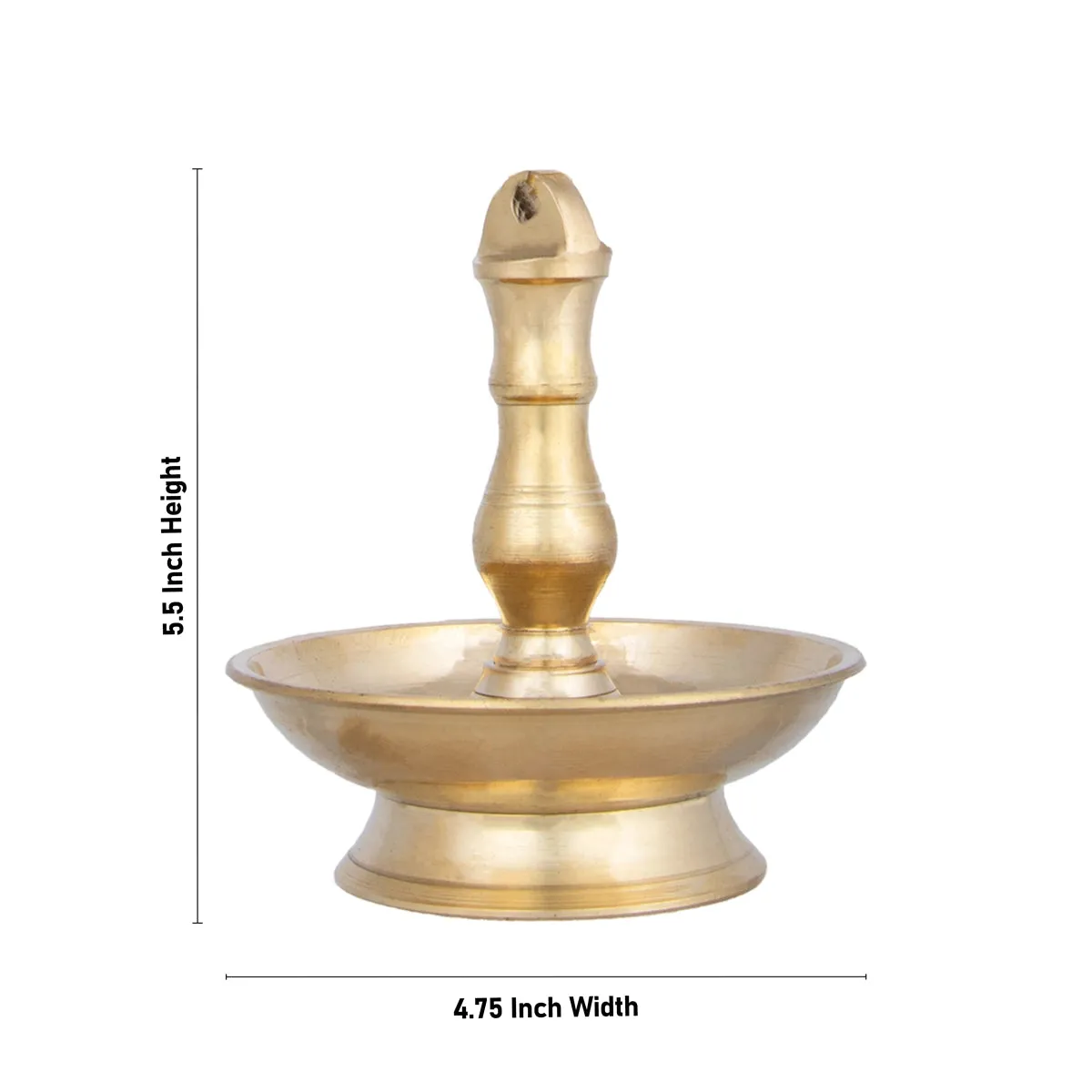 Hanging Lamp With Chain - 5.5 x 4.75 Inches | Latkhan Vilakku/ Brass Deep for Pooja/ 660 Gms Approx