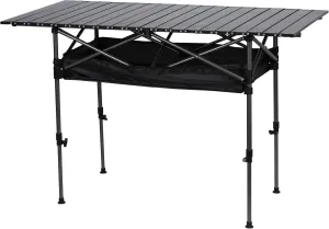 hatleues Folding Camping Table Adjustable Height Portable Camping Table with Storage Bag, Roll-up Folding Table for Outdoor Picnic Beach Backyards BBQ 47" L x 26" W