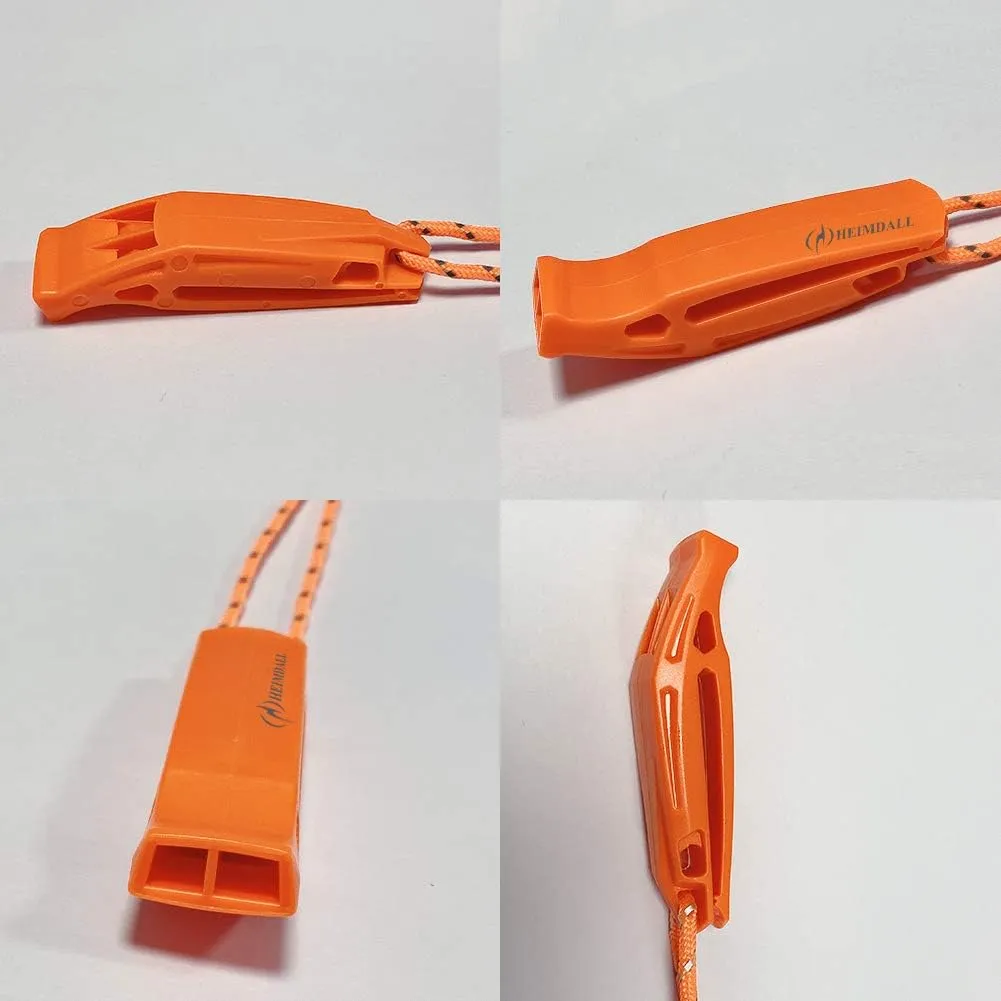 HEIMDALL Emergency Whistle with Lanyard for Safety Boating Camping Hiking Hunting Survival Rescue Signaling