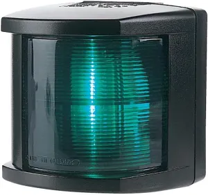 Hella 002984345 '2984 Series' 12V DC 2 NM Starboard Navigation Light with Colored Outer Lens and Black Housing