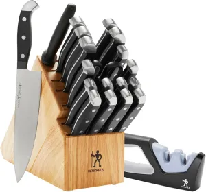 HENCKELS Razor-Sharp 20-Piece Statement Knife Set with Block, With Bonus Sharpener, German Engineered Knife Informed by over 100 Years of Masterful Knife Making