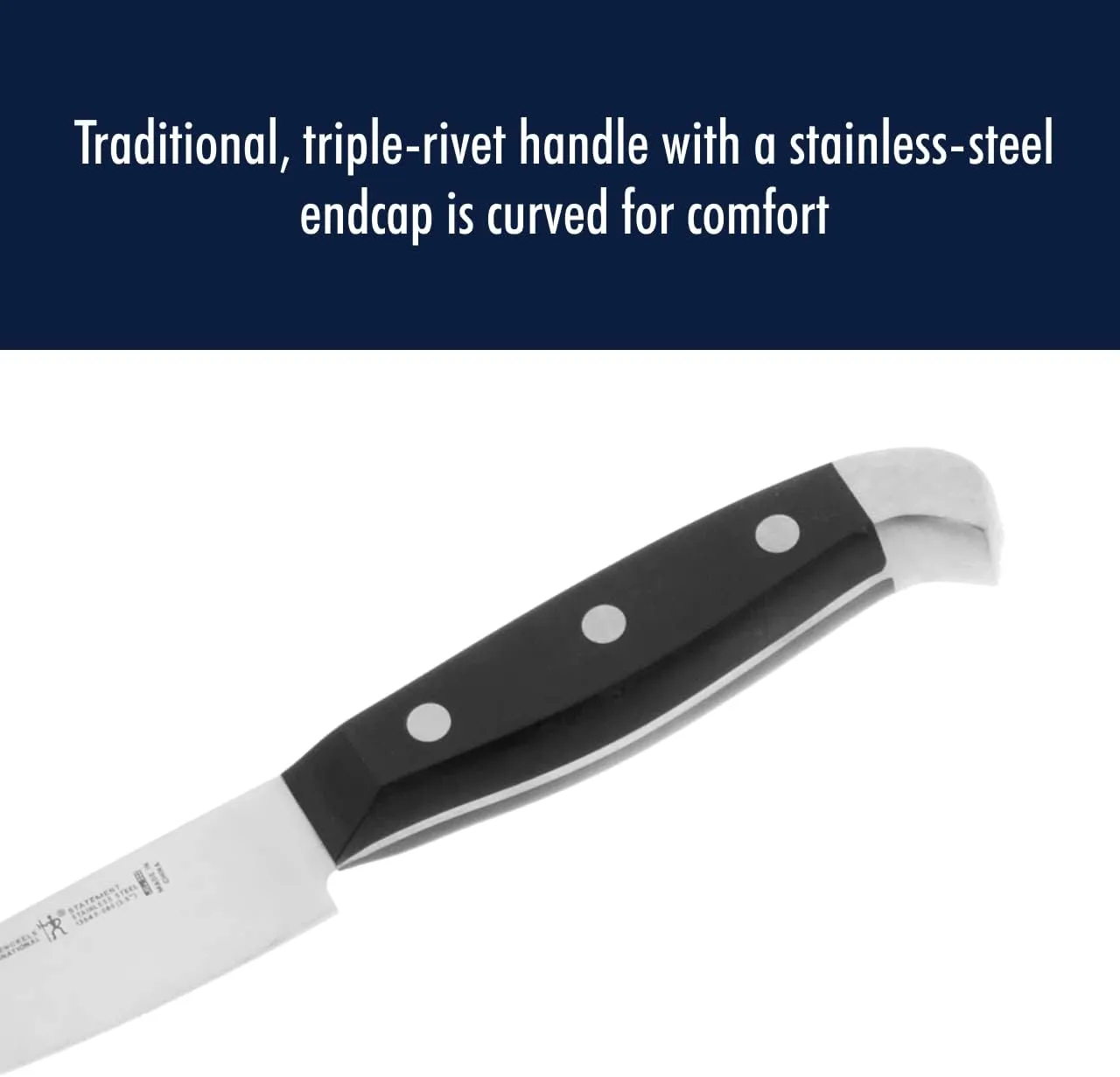 HENCKELS Statement Razor-Sharp 5-inch Serrated Utility Knife, Tomato Knife, German Engineered Informed by 100  Years of Mastery, Black/Stainless Steel