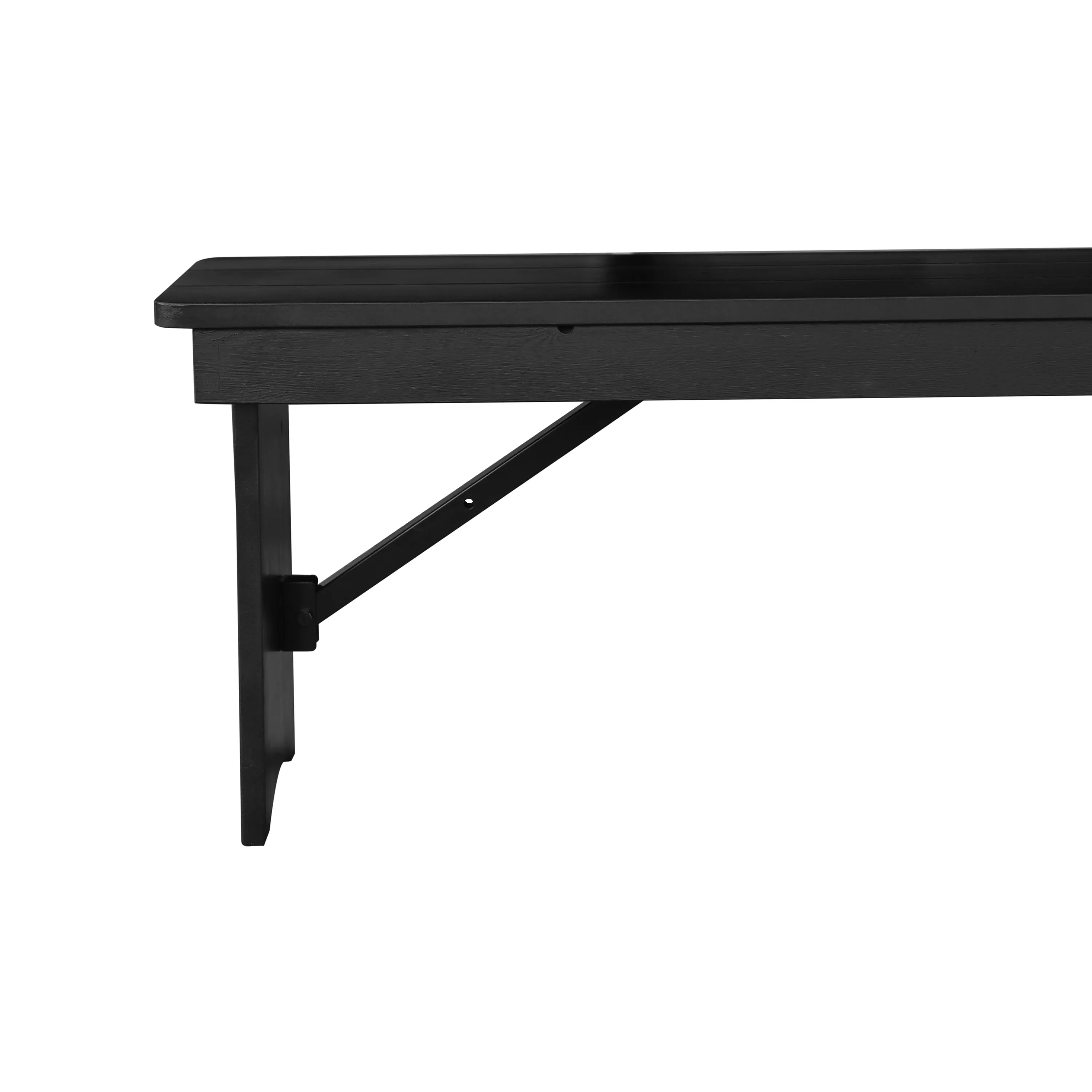HERCULES Series 8' x 12'' Solid Pine Folding Farm Bench with 3 Legs