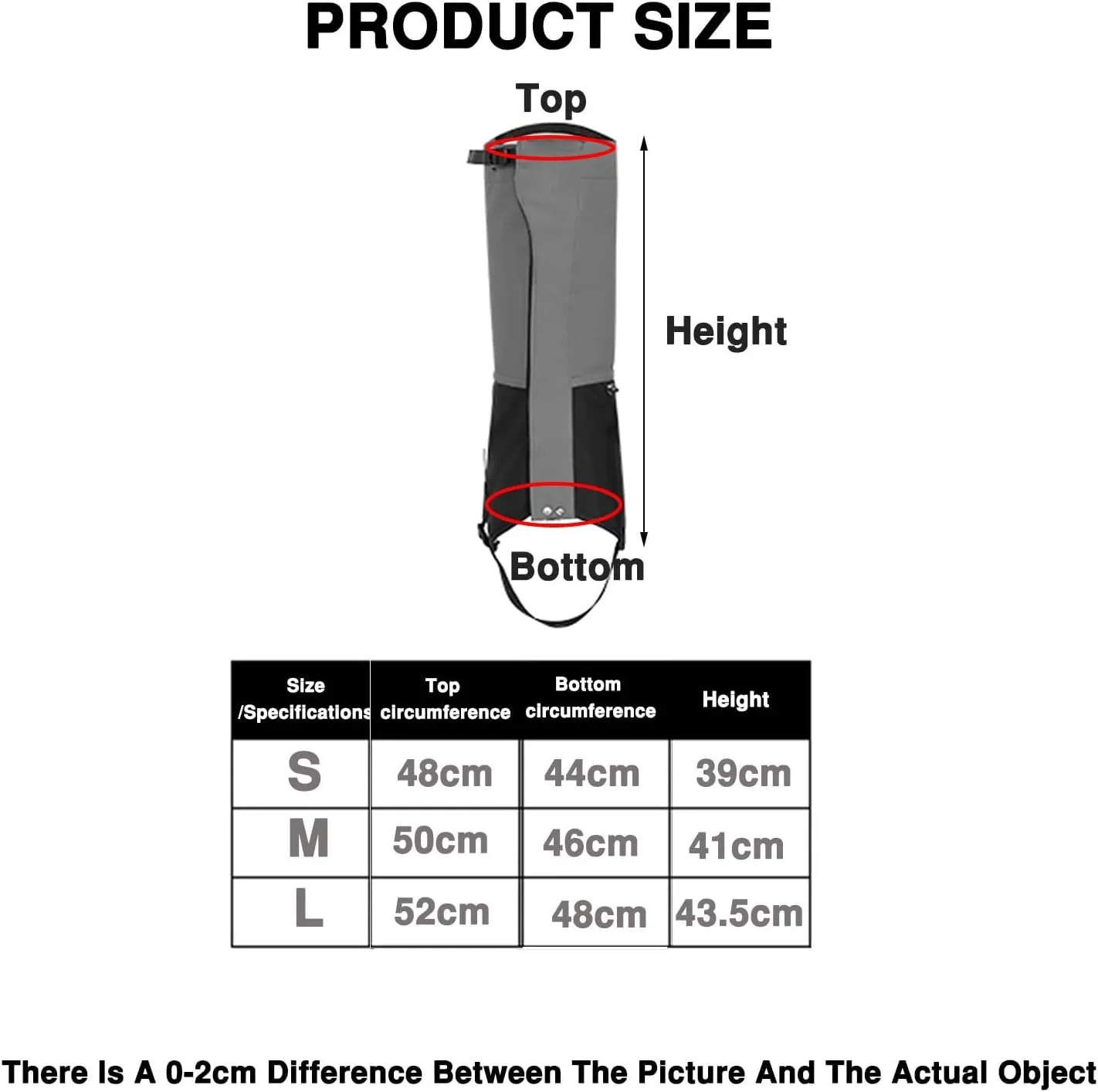 Hiking Mountaineering Unisex Leggings Adjustable Outdoor Sports Equipment Snow Boots Lightweight and Anti-Soaking Leggings,for Hiking Mountaineering