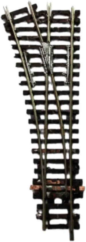HO Scale Train Track Model,1/87, Railway Accessories, Educational Toys, Sand Table Landscape Railway Track Switch, Left Turn