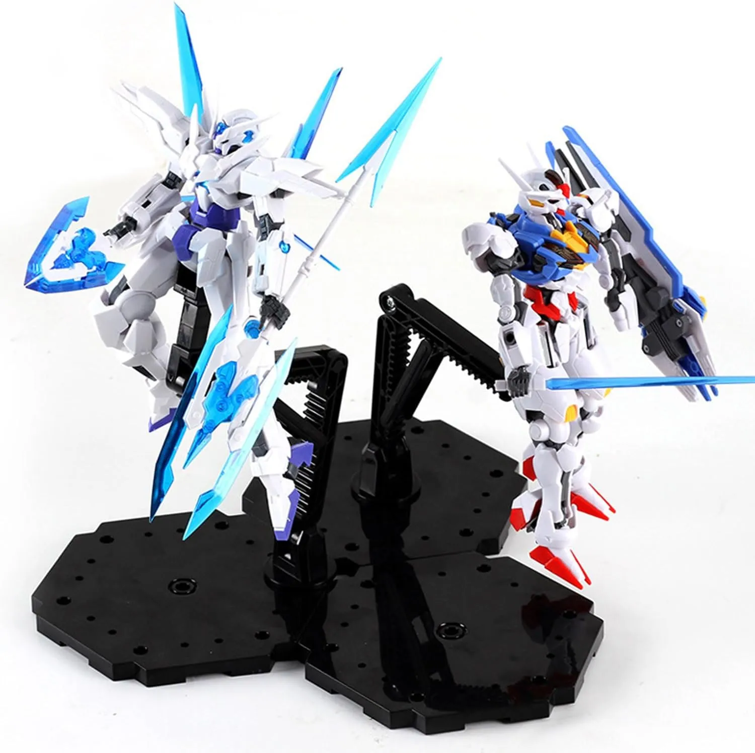 Hobby Model Action Base Display Stand, Gundam Model Stand Action Figure Stand Compatible with MG RG HG Universal Models Stand (3sets Black)