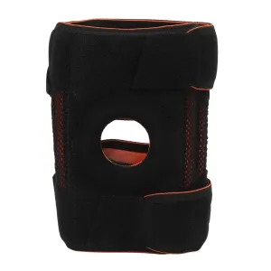 Hollow Open Type Knee Brace, Unisex Sporting Knee Support Adjustable Silicone Spring Knee Compression Sleeve for Hiking Climbing