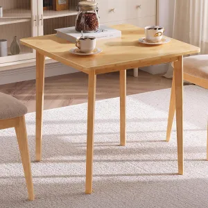 HOOBRO Bamboo Dining Table, Square Dining Table for 2, 27.6" Kitchen Table for Small Space, Writing Table, Easy to Assemble, for Dining Room, Living Room, Office, Kitchen, Apartment, Natural YL70CZ01
