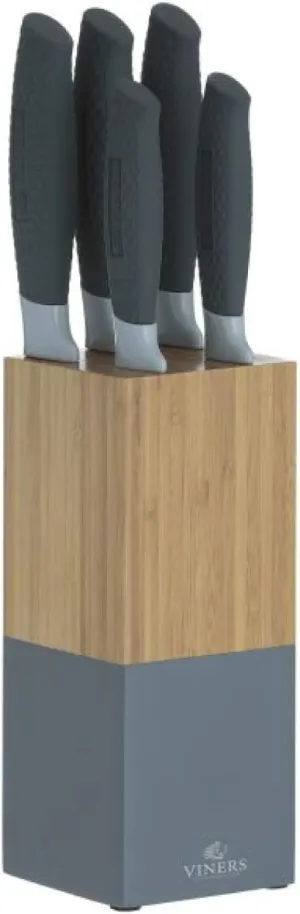 Horizon 6-Piece Knife Block Set |Grey