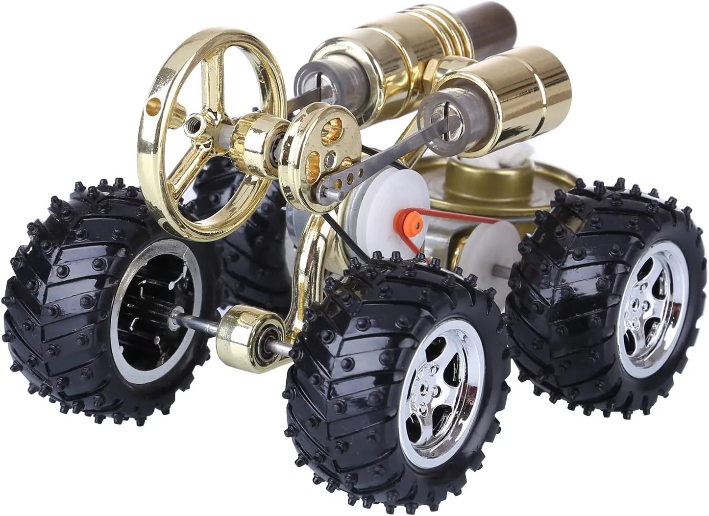 Hot Air Stirling Engine Car, Mini External Combustion Stirling Engine Kit, Car Engineer Generator Model Science Experiment Physical Car Toy