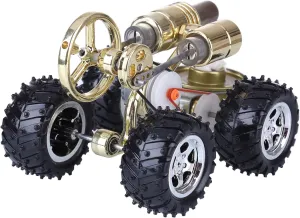 Hot Air Stirling Engine Car, Mini External Combustion Stirling Engine Kit, Car Engineer Generator Model Science Experiment Physical Car Toy