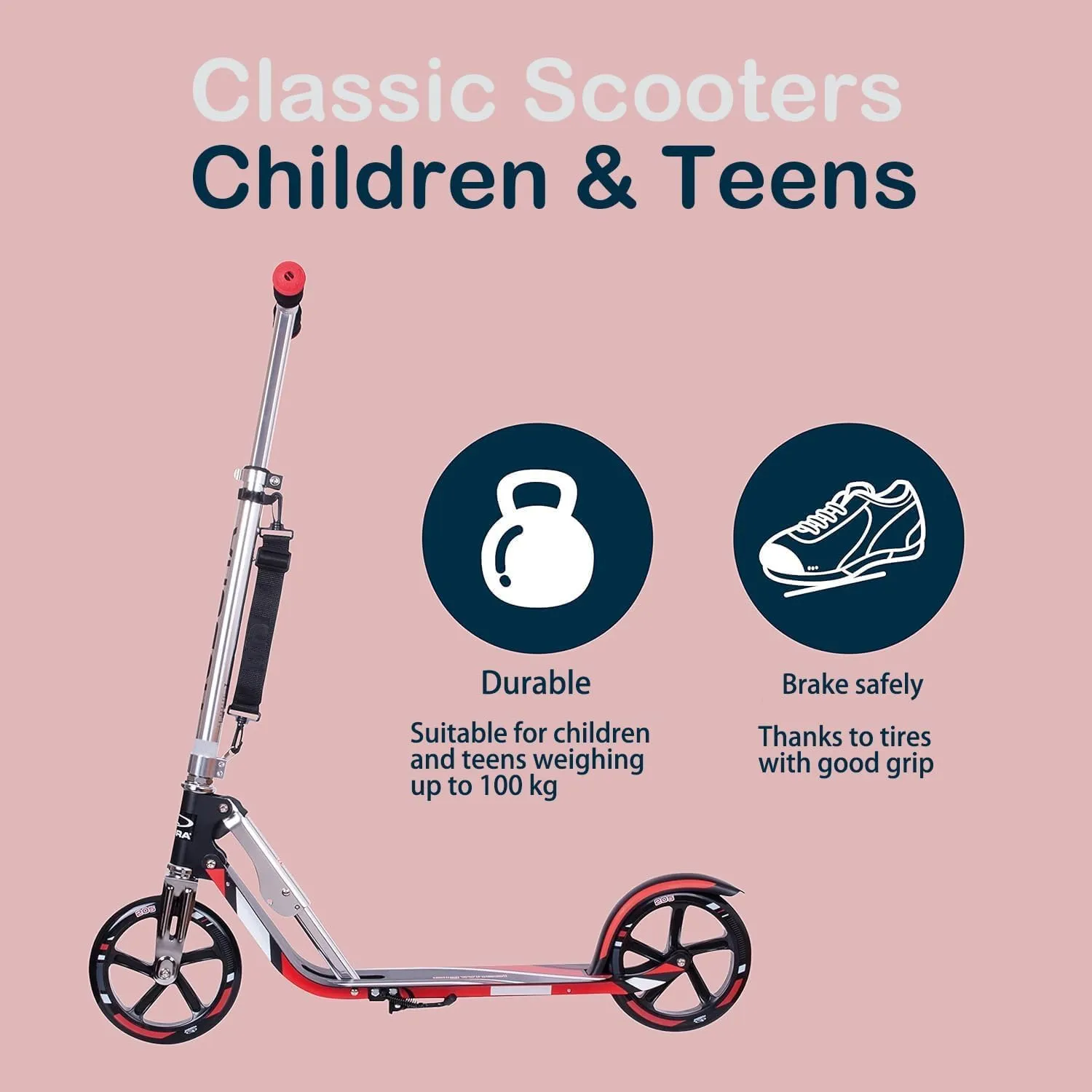 HUDORA Big Wheel Scooter 205 - Tret-Roller