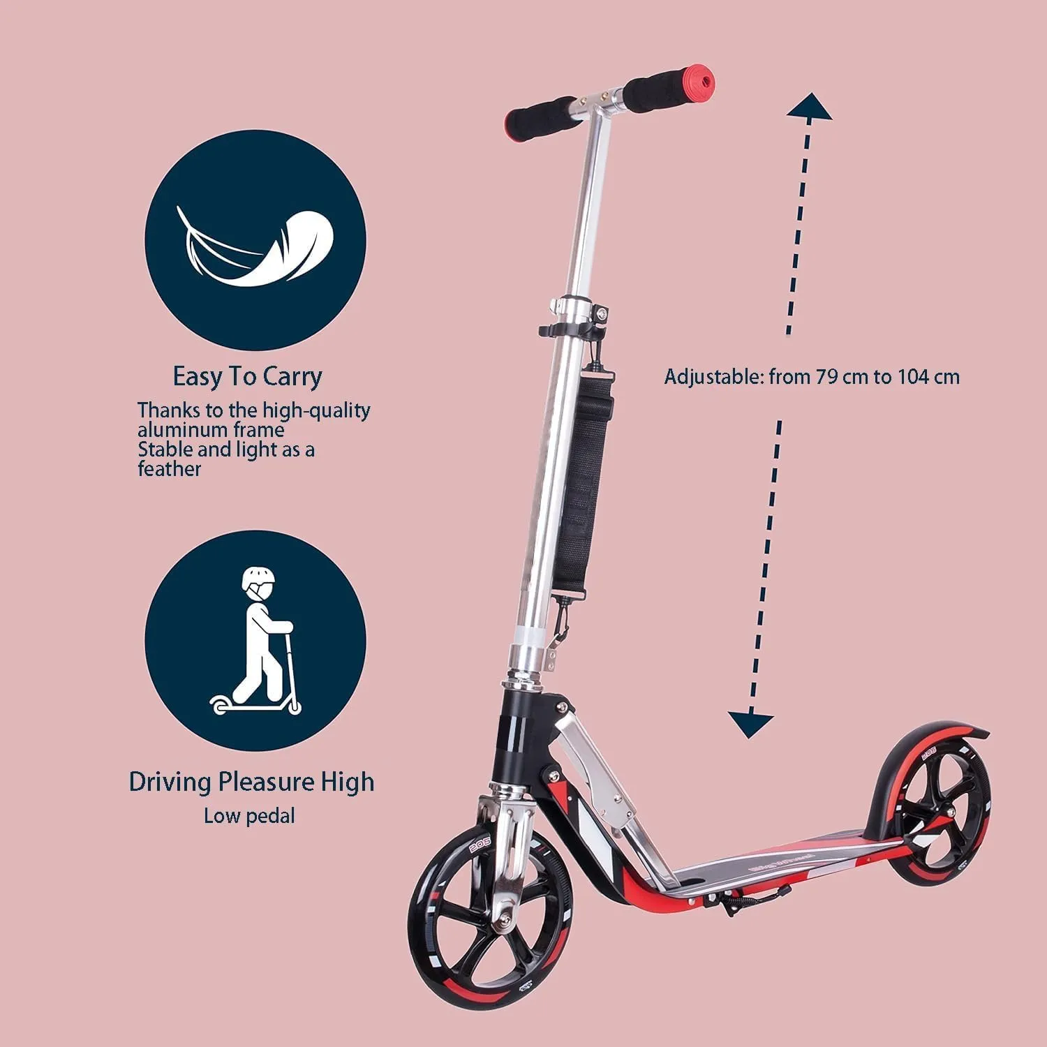 HUDORA Big Wheel Scooter 205 - Tret-Roller