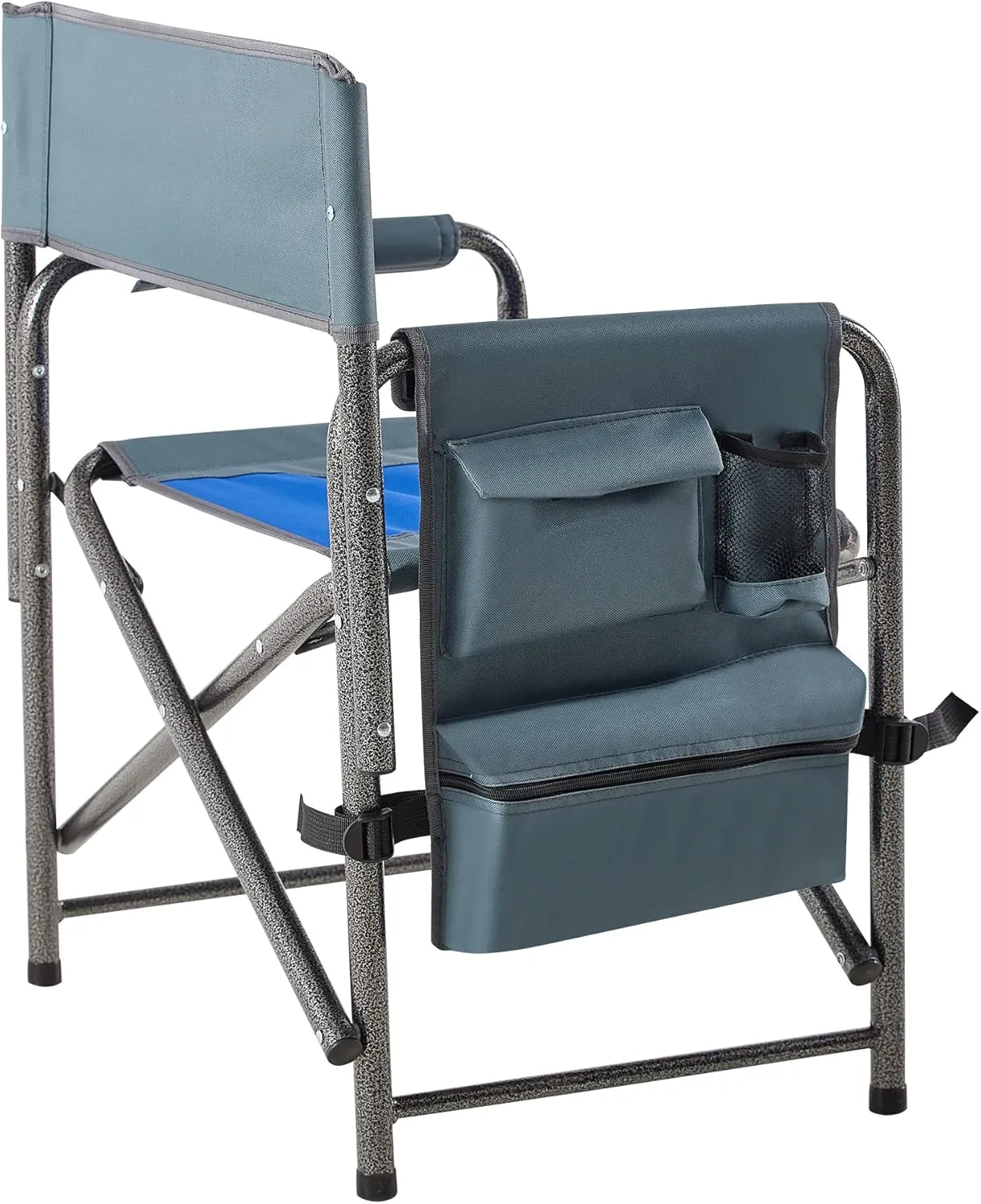 IANIYA Camping Chair Lightweight Oversized Folding Camping Chair with Side Table and Storage Pockets (STEEL BLUE)