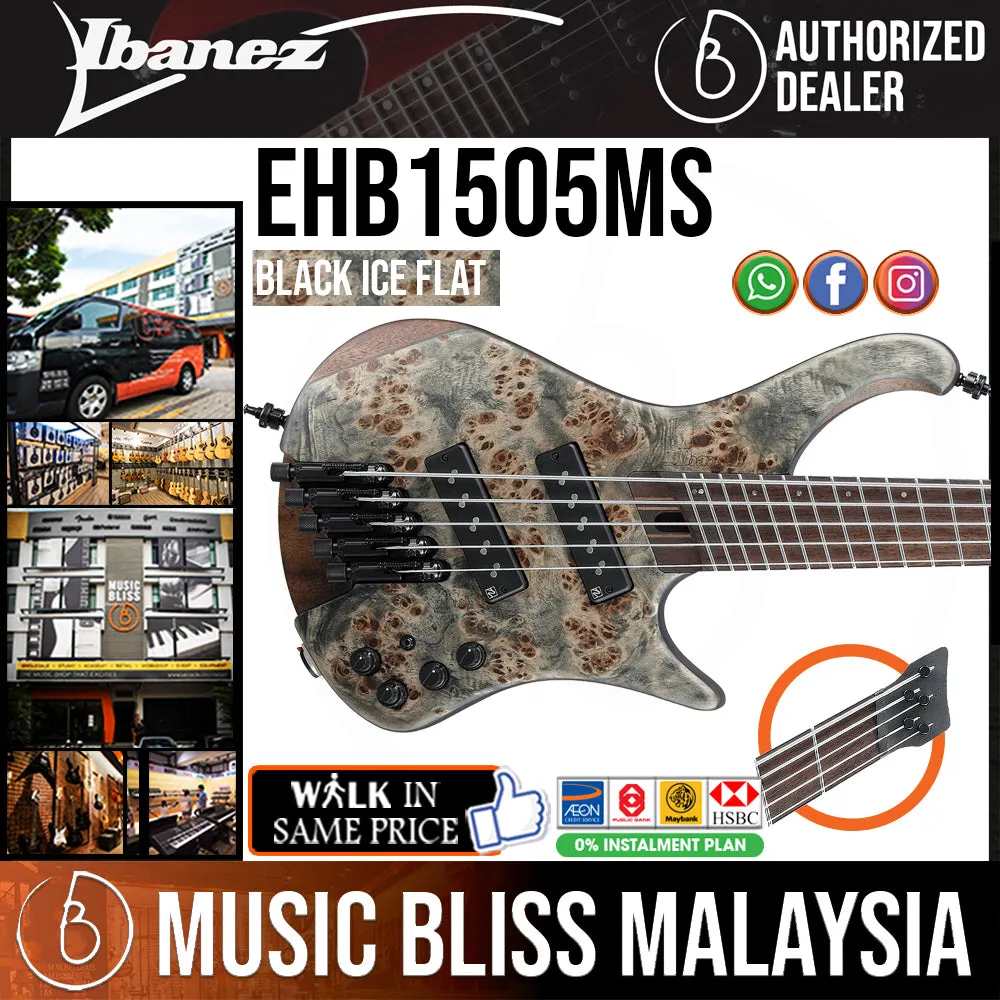 Ibanez Bass Workshop EHB1505MS Electric Bass Guitar - Black Ice Flat