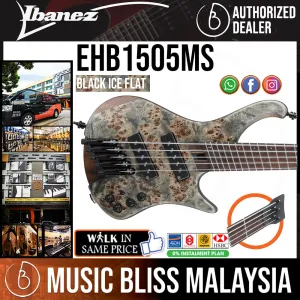 Ibanez Bass Workshop EHB1505MS Electric Bass Guitar - Black Ice Flat