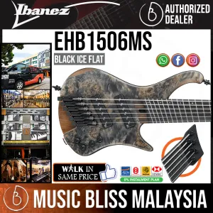 Ibanez Bass Workshop EHB1506MS Multi-scale Electric Bass Guitar - Black Ice Flat