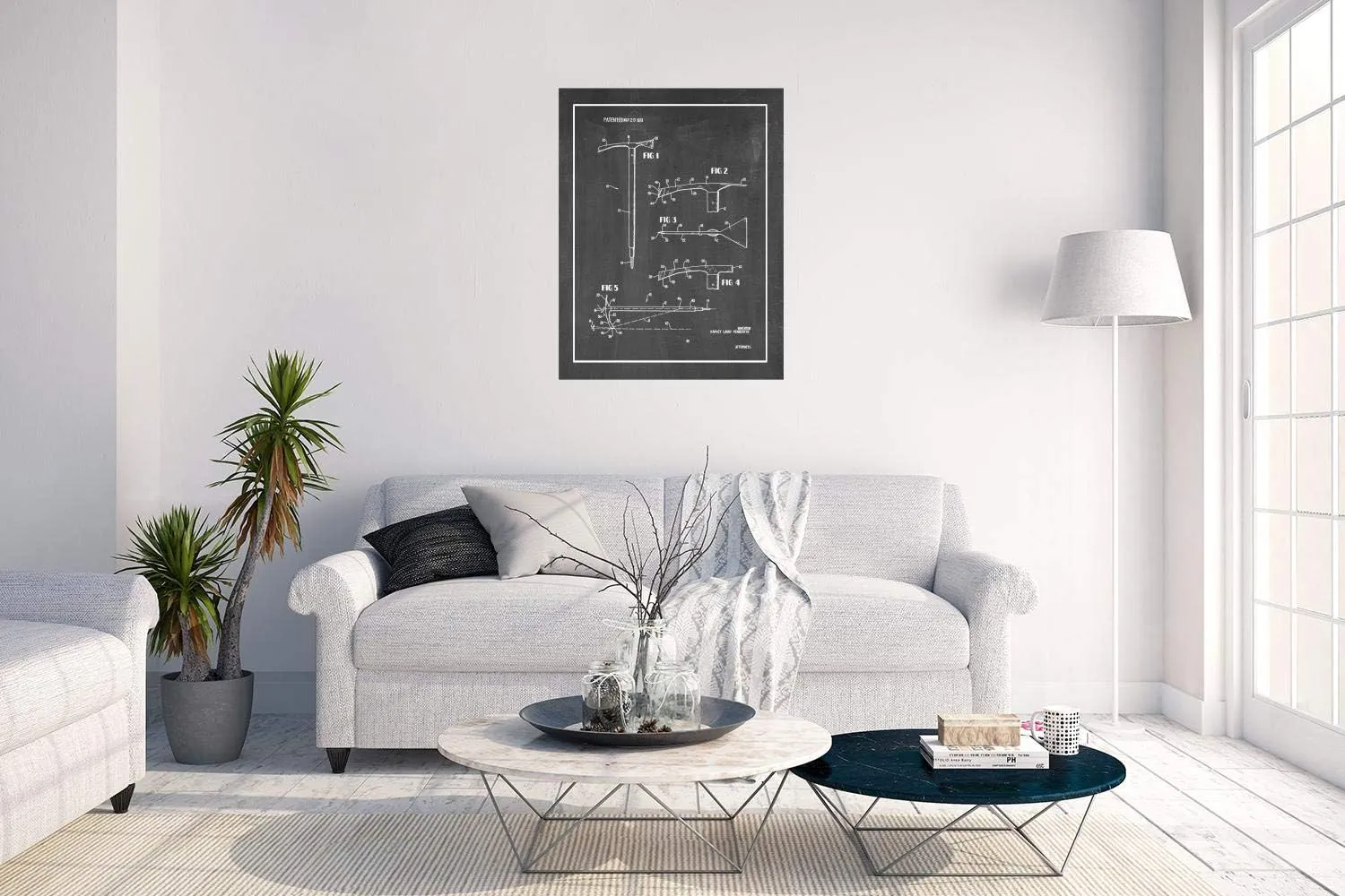 Ice Axe Patent Print Chalkboard with Border (24" x 36") M12292