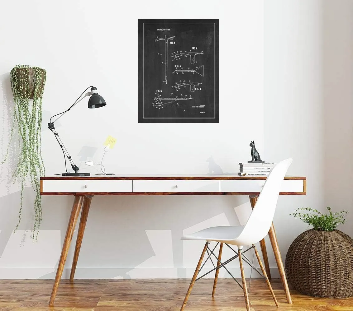 Ice Axe Patent Print Chalkboard with Border (24" x 36") M12292