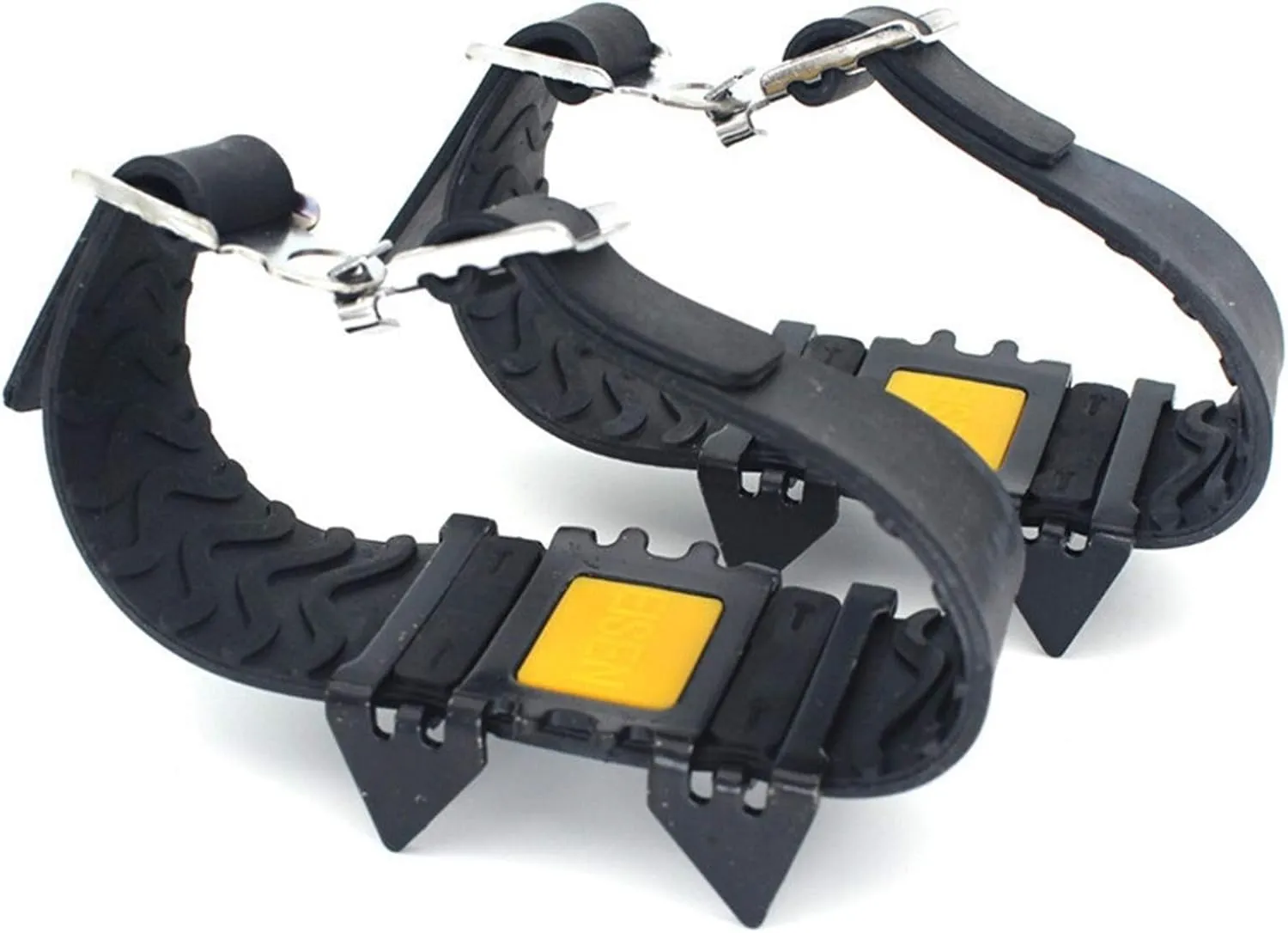 Ice Snow Grips 4 Ice Claw Universal Outdoor Safety Anti-Skid Snow Ice Climbing Shoe Spikes Grips Crampons Cleats Overshoes Traction Ice Grips for Shoes