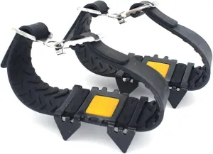Ice Snow Grips 4 Ice Claw Universal Outdoor Safety Anti-Skid Snow Ice Climbing Shoe Spikes Grips Crampons Cleats Overshoes Traction Ice Grips for Shoes
