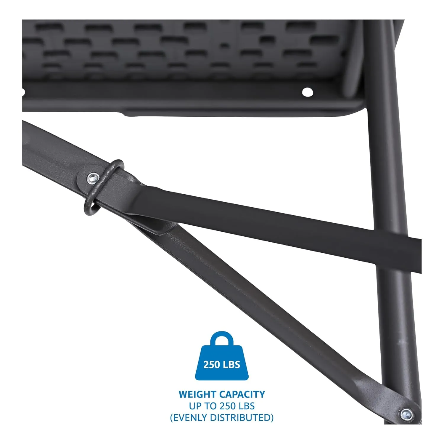 Iceberg IndestrucTable Too Bi-Fold Folding Table, Indoor/Outdoor, Commercial Grade, Charcoal, 60” W x 30” D x 29” H