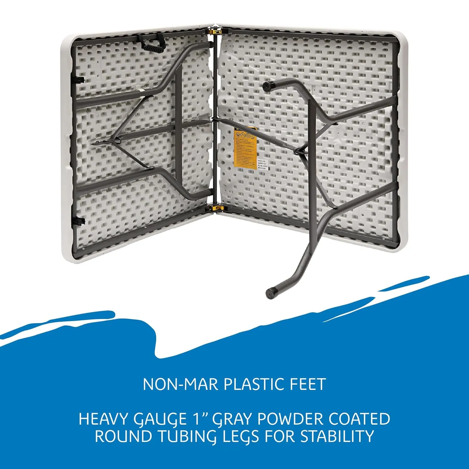 Iceberg IndestrucTable Too Classic, Center-Folding Table, Indoor/Outdoor, 350 lbs Weight Capacity, 60” x 30” x 29” - 65453