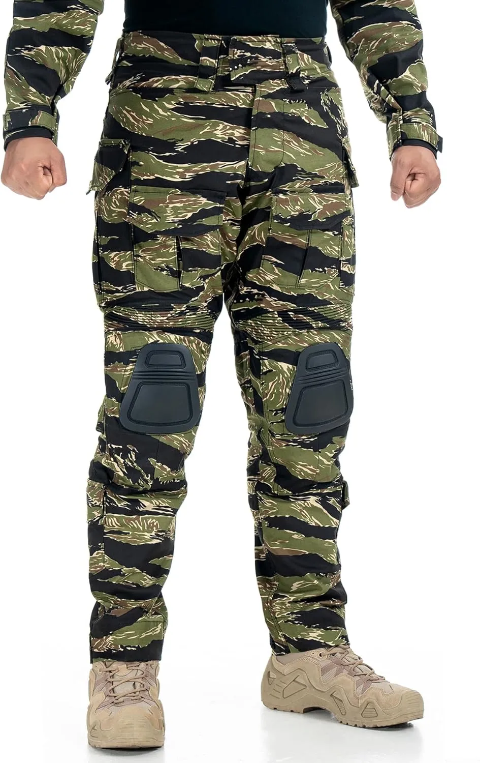 IDOGEAR SPORTS G3 Combat Pants for Men Tactical Military Pants with Knee Pads Multi Camo Trousers
