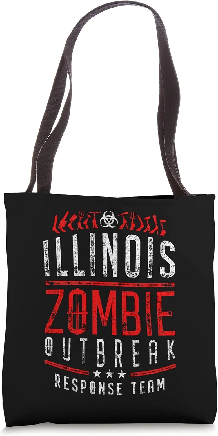 Illinois Zombie Outbreak Response Team Halloween Tote Bag