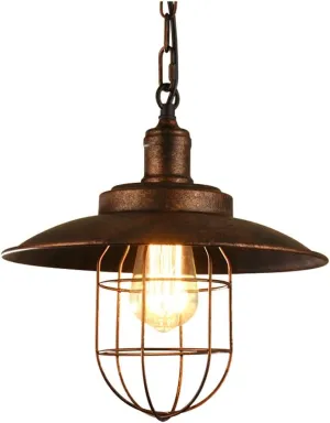 Industrial Retro Iron Chandelier Hanging Light Creative Vintage Loft Metal Lampshade Single Head Lamp Bar Counter Centrance Bar Clothing Droplight Flush Mount Light