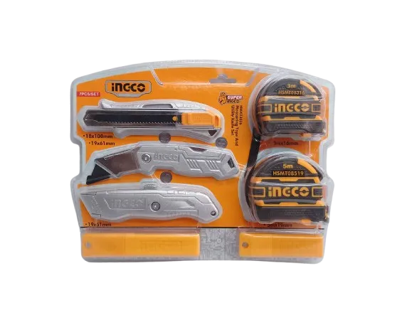 INGCO HMK23036 Measuring Tape and Utility Knife Set