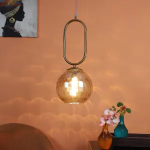 Iron Glass Hanging Lights Gold Finish