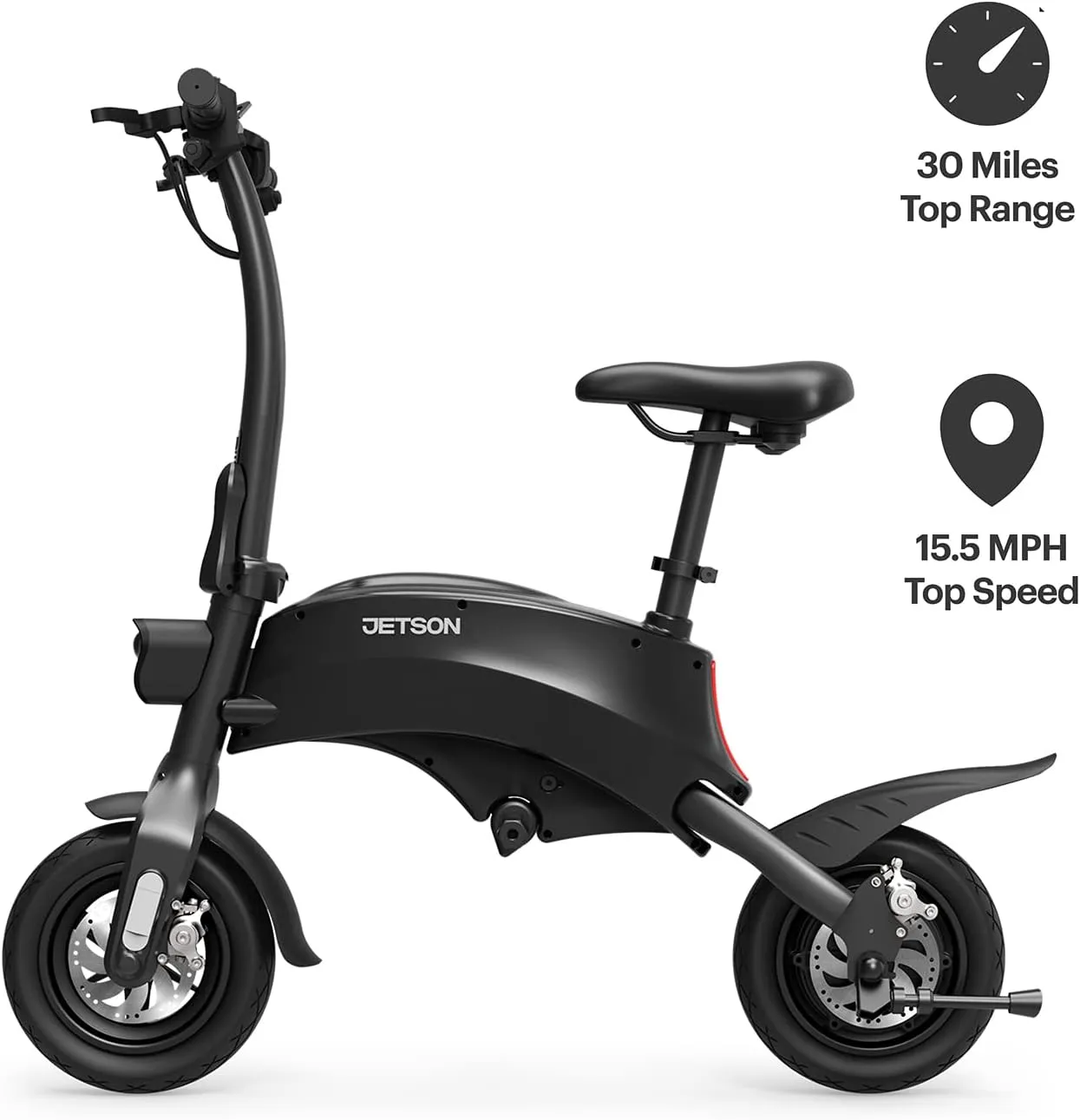 Jetson LX10 Folding Electric Bike, Includes Easy Folding Mechanism,250 Watt Motor, Top Speed of 15.5 mph, Twist Throttle,10" Wheels