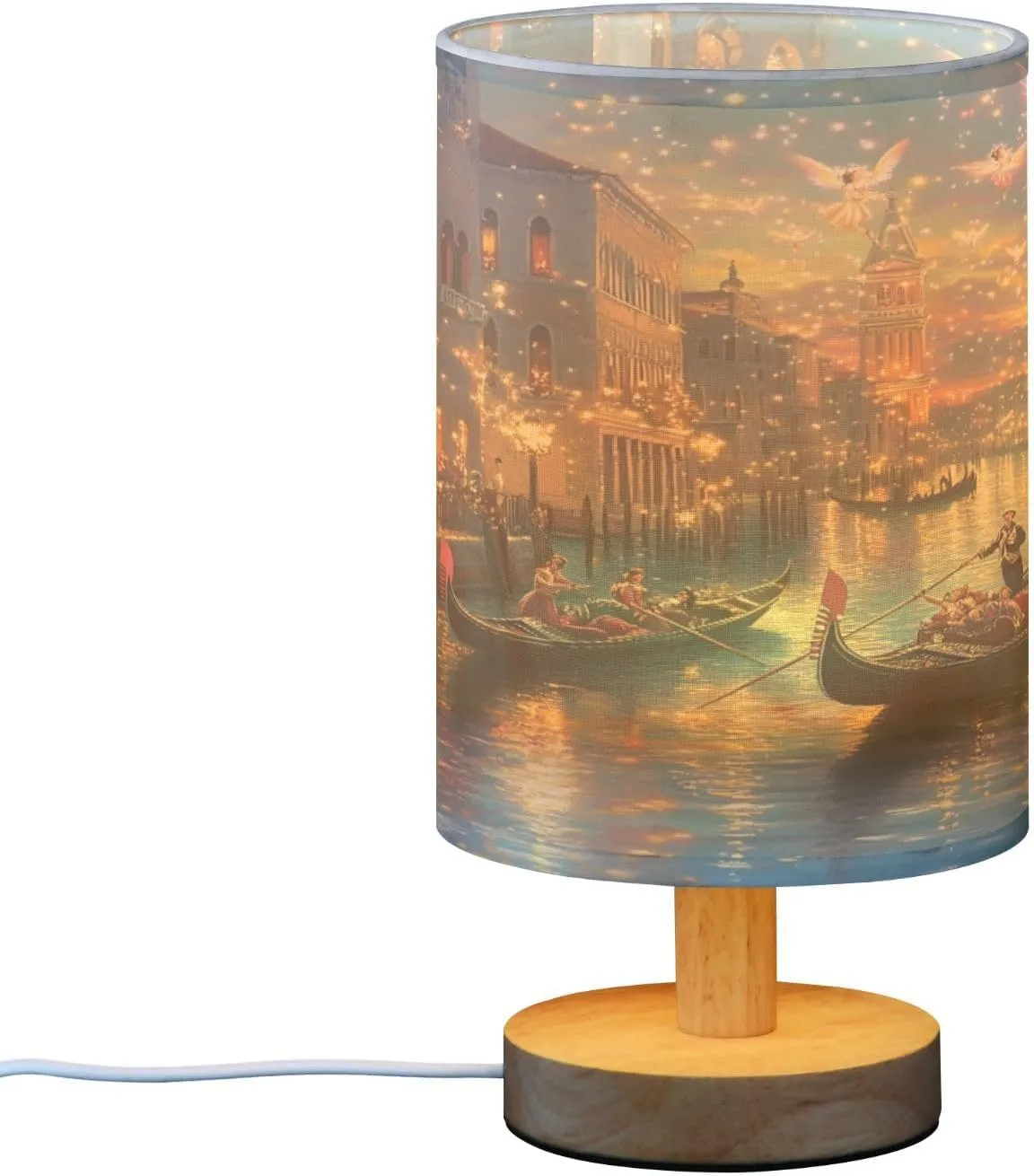 Joisal Venice Night Lights Office Lamp Desk with USB Port Lamps for Night Stands, Modern Lamp