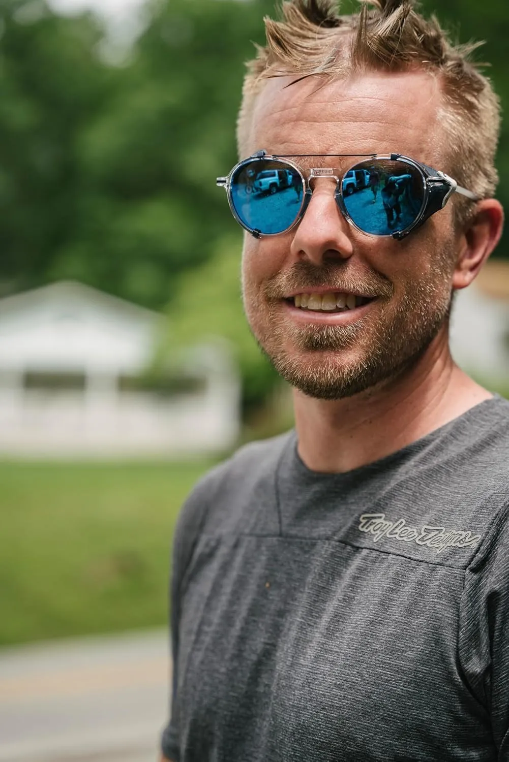 Julbo Legacy Glacier Sunglasses for Men & Women w/Removable Leather Side Shields for Hiking, Ski, Snow - 100% UV Protection