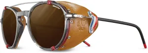 Julbo Legacy Glacier Sunglasses for Men & Women w/Removable Leather Side Shields for Hiking, Ski, Snow - 100% UV Protection