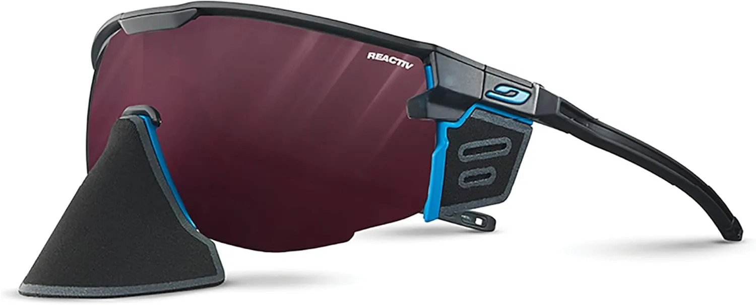 Julbo Ultimate Cover Glacier Glasses Men & Women/Photochromic lenses for Mountaineers, Hiking, Skiing & Snow travel 100% UV