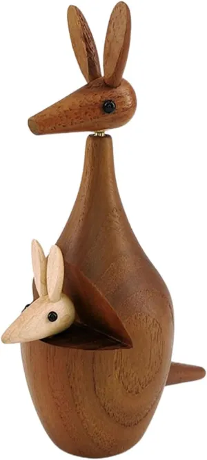 Kangaroo Figurine Animal Sculpture Small Craft for Home Decoration