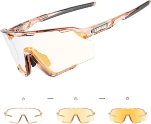 KAPVOE Photochromic Cycling Glasses Men Women Clear Mountain Bike Sunglasses MTB Bicycle Riding Sports Triathlon - K170