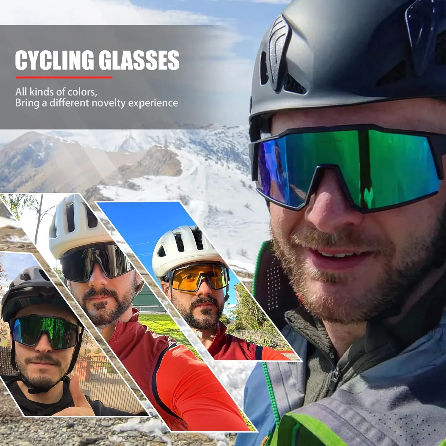 KAPVOE Polarized Glasses With 1 Lens Or 4 Lens UV Protection for Women Men Cycling Sunglasses Tr90 Frame Sports Bike K9022