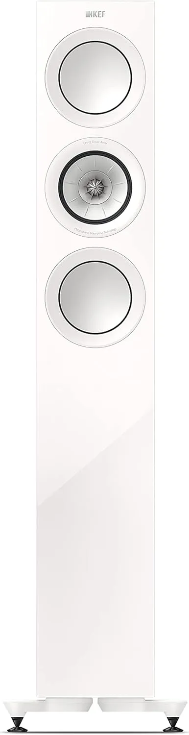 KEF R5 Meta Compact 3 Way Floorstanding Speaker - Each (Gloss White)