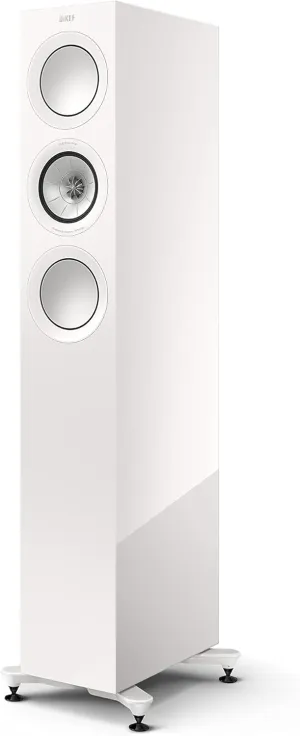 KEF R5 Meta Compact 3 Way Floorstanding Speaker - Each (Gloss White)