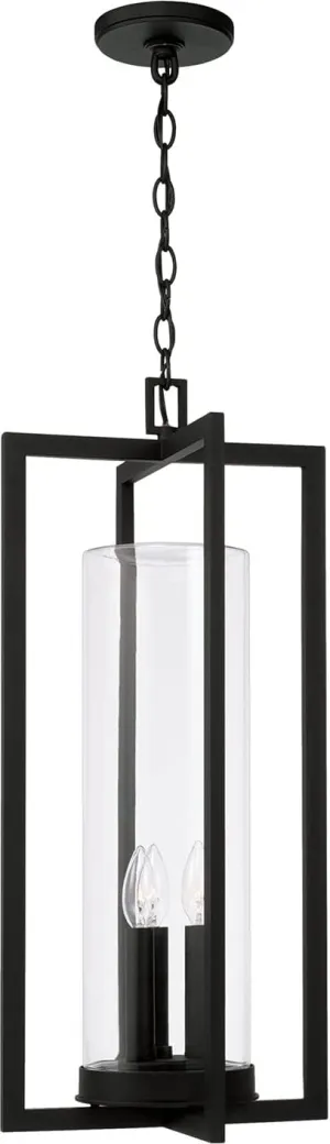 Kent - 3 Light Outdoor Hanging Lantern in Minimalist Style-27.25 Inches Tall and 12 Inches Wide