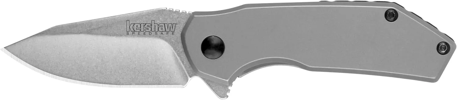Kershaw Valve Frame Lock Knife Bead Blast Stainless Steel (2.25" Stonewash) 1375
